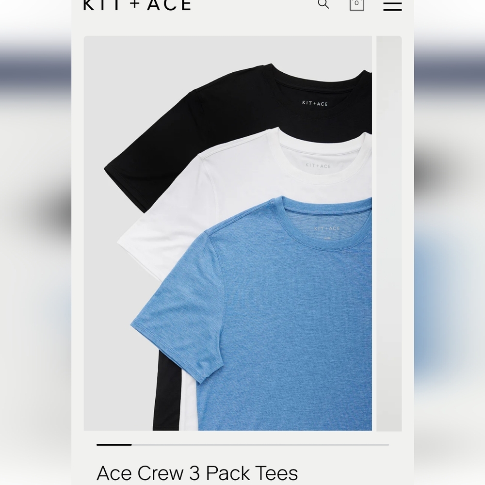 Kit And Ace Mens Tshirt 3 Pack